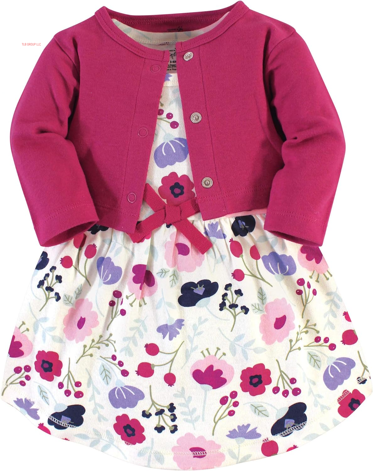 Baby Girl Organic Cotton Dress and Cardigan