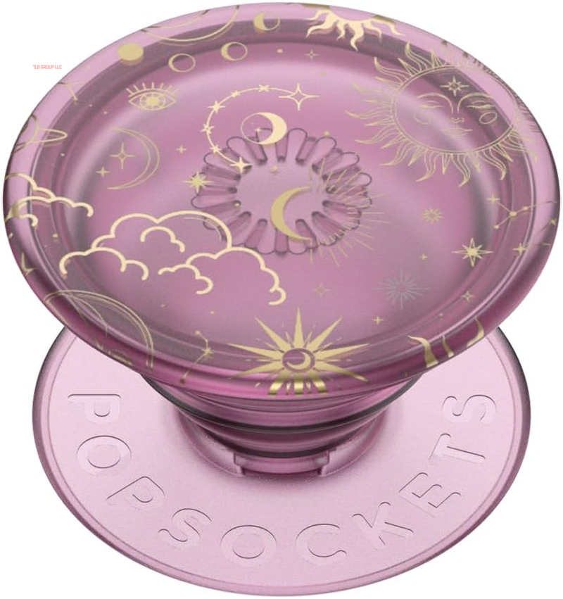 Phone Grip Compatible with Magsafe, Adapter Ring for Magsafe Included, Phone Holder, Wireless Charging Compatible - Clear