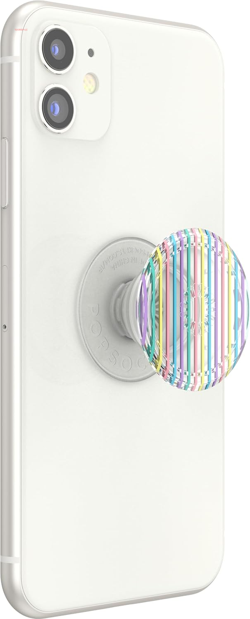 Phone Grip Compatible with Magsafe, Adapter Ring for Magsafe Included, Phone Holder, Wireless Charging Compatible - Clear