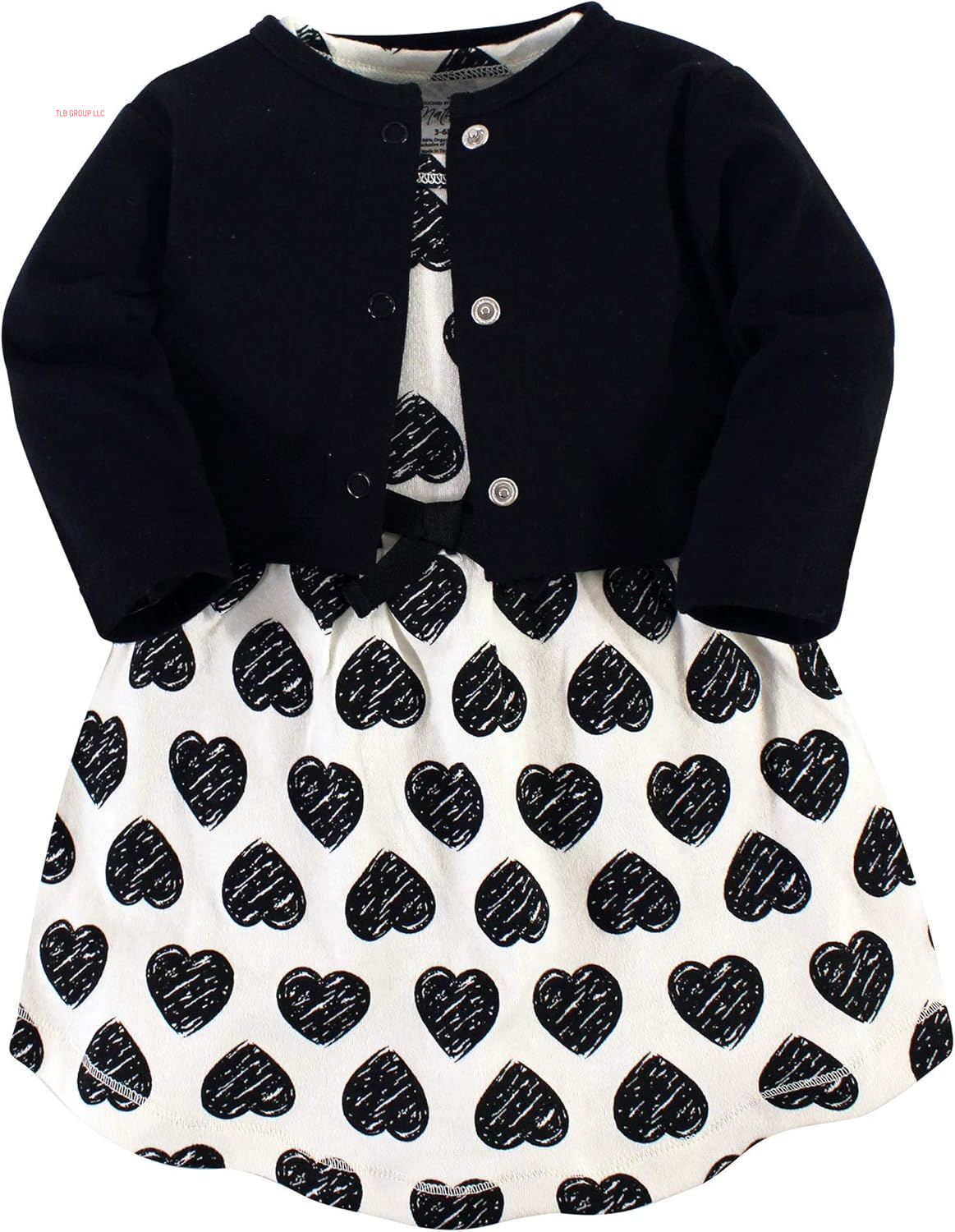 Baby Girl Organic Cotton Dress and Cardigan