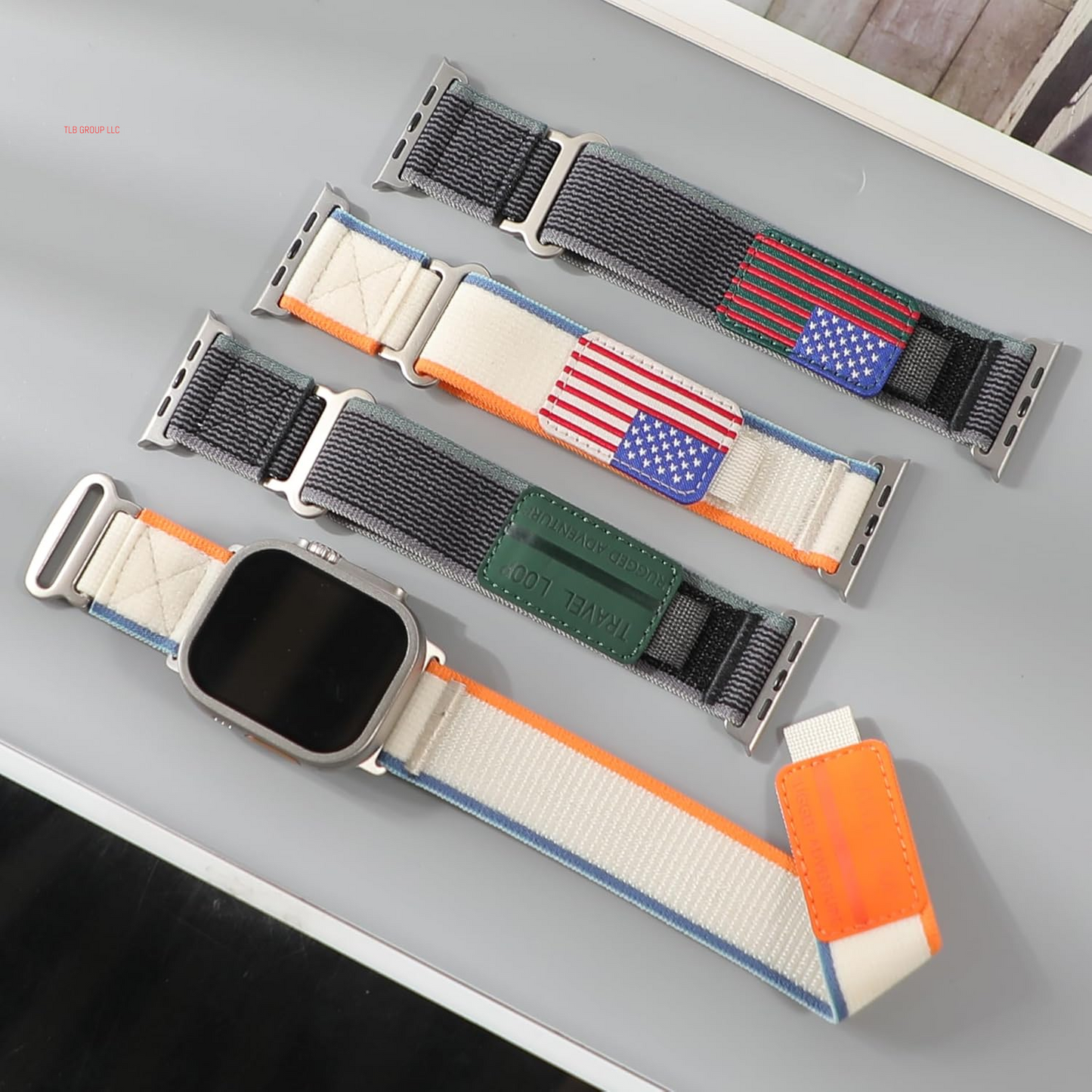 Trail Loop Nylon Band - Compatible with Apple Watch Ultra 2 Band 49Mm 46Mm 45Mm 44Mm 42Mm 41Mm 40Mm 38Mm Men Women,Rugged Braided Elastic Weave Sport Strap for Iwatch Ultra Series 10/9/8/7/6/SE/5/4/3
