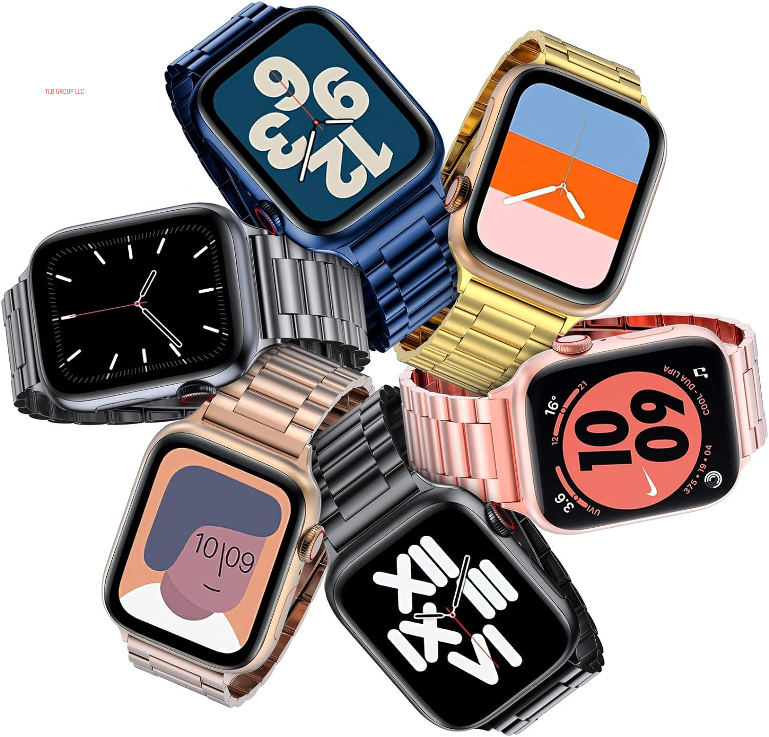 Metal Band Compatible with Apple Watch Band 49Mm 46Mm 45Mm 44Mm 42Mm 41Mm 40Mm 38Mm Men & Women, Business Stainless Steel Strap for Iwatch Bands Ultra 2, SE, Ultra Series 9 8 7 6 5 4 3 2 1