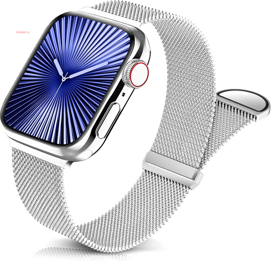 Milanese Mesh Loop Compatible with Apple Watch Bands 42Mm 44Mm 45Mm 46Mm 49Mm 38Mm 40Mm 41Mm for Men Women, Stainless Steel Mesh Strap for Iwatch Series 10 9 8 7 6 SE 5 4 3 2 1 Ultra