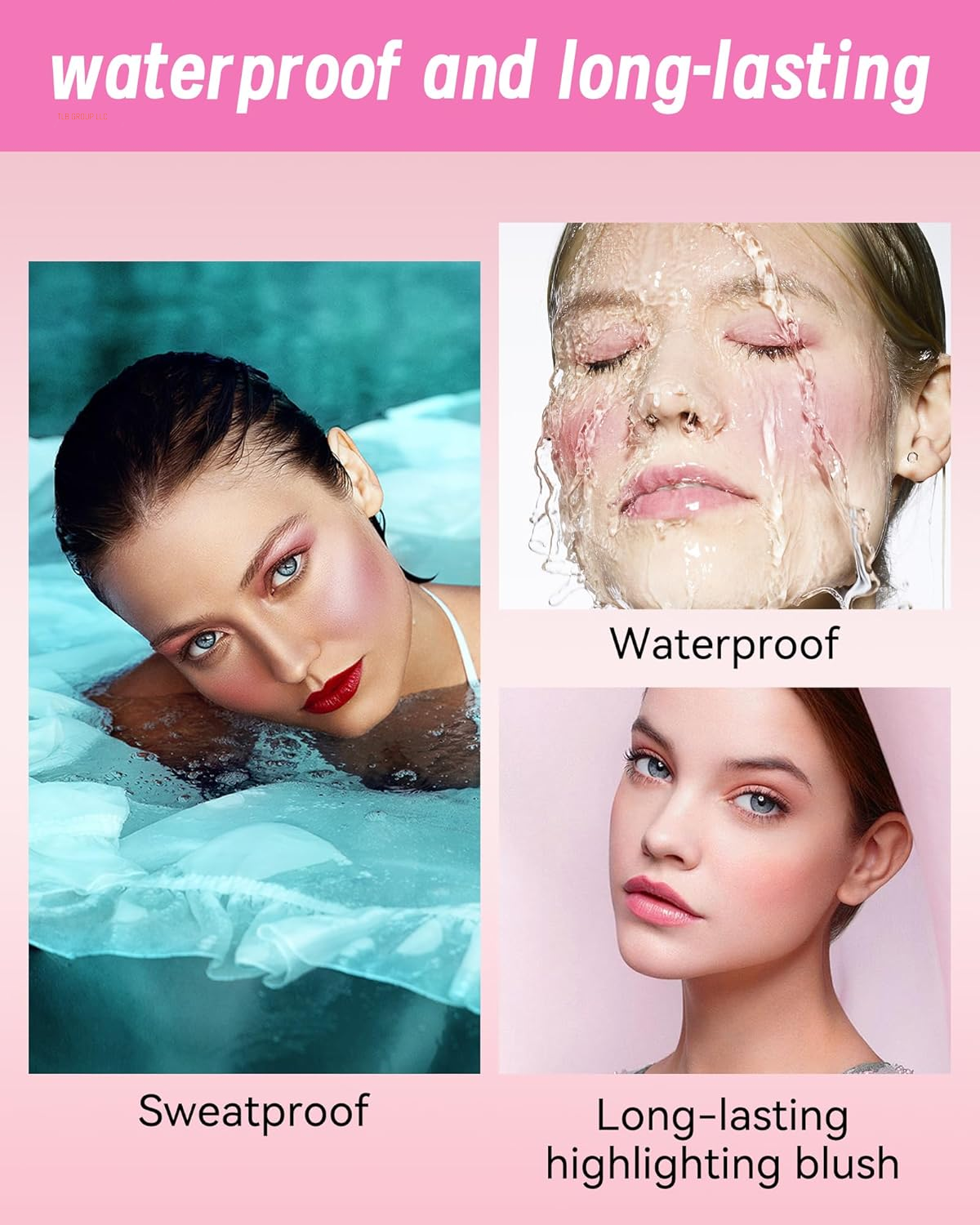 Baked Highlighter Blush Powder Palette-2-In-1 Blush Highlighter Face Makeup, Sheer Shimmer Rose Pink Highlighting Palette for Face Eye Cheeks,Mother'S Day Makeup Gift for Women, 0.38 Oz-Rose Glow