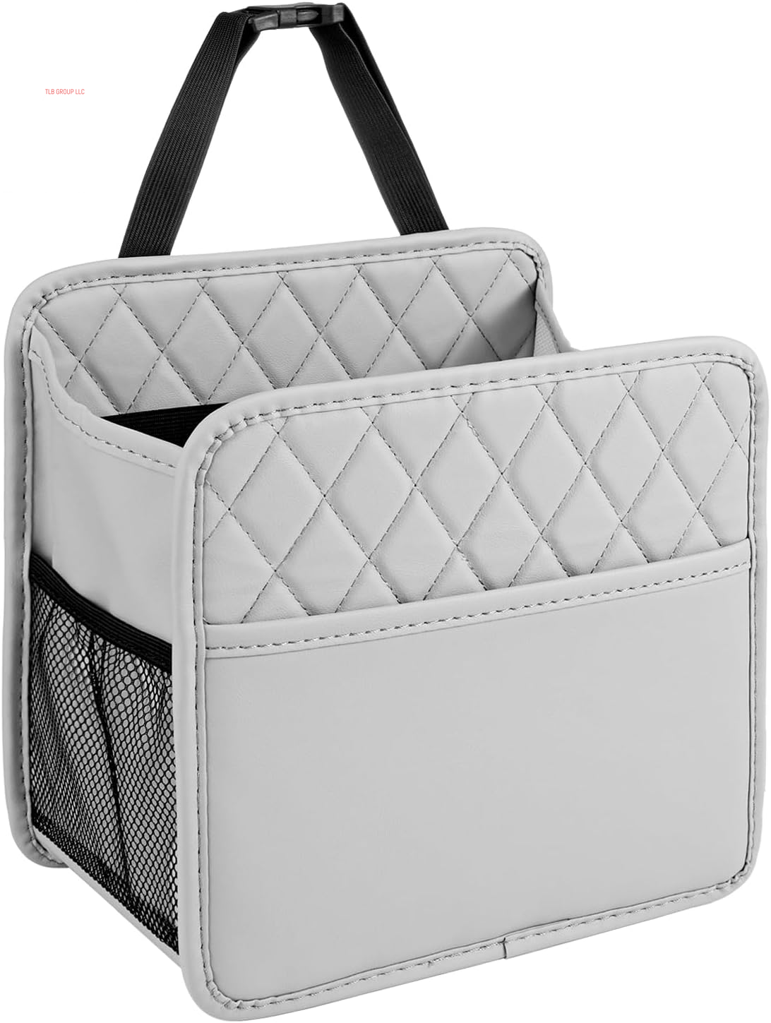 Back Seat Car Organizer, Large Car Seat Organizer with Cup Holders Multifunctional over the Car Seat Organizer Backseat Hanging Leather Car Seat Organizers and Storage Bags(Beige 1Pack)