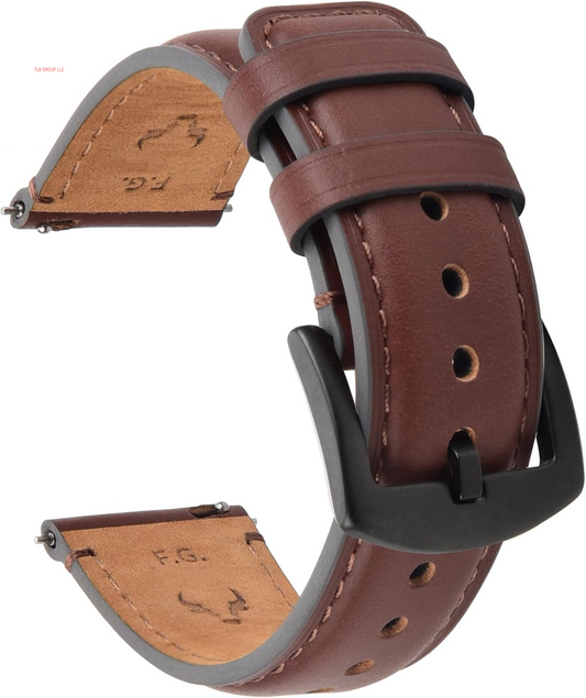 Watch Bands,18Mm 19Mm 20Mm 22Mm 24Mm Quick Release Leather Watch Band Strap - Burnished Leather Watch Band Vintage Wristband