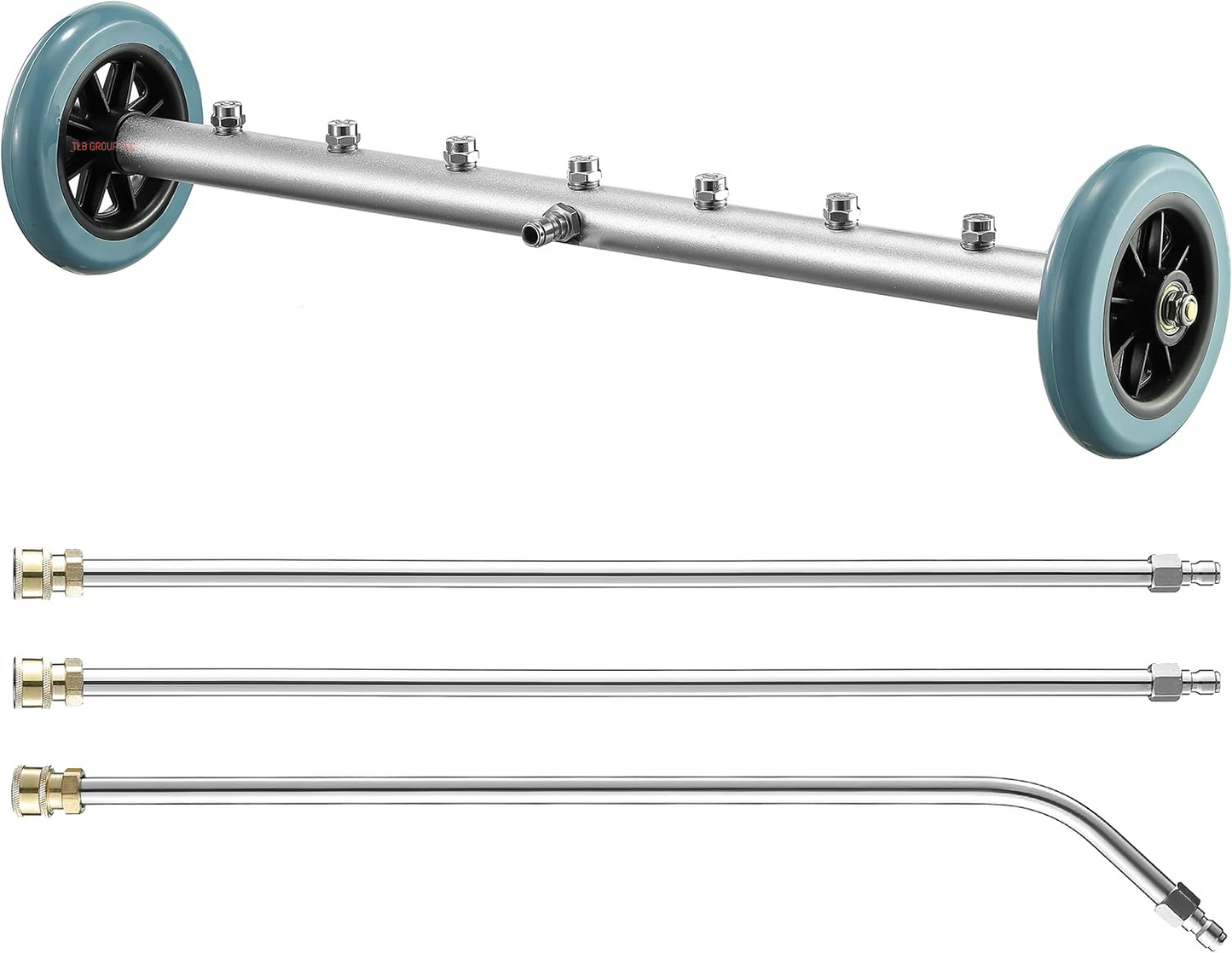 Pressure Washer Undercarriage Cleaner, 16 Inch Undercarriage Washer, Pressure Washer under Car Cleaner with Straight Extension Wand, 4000 PSI
