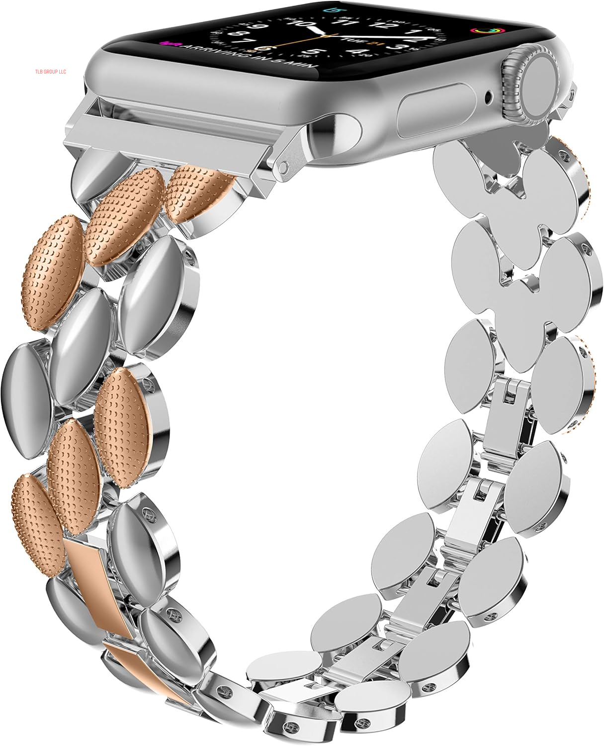 Elegant Metal Strap Compatible with Apple Watch Band 38Mm 40Mm 41Mm 42Mm Metal Fashion Women Replacement Strap Bracelet for Iwatch Series 10/9/8/7/6/5/4/3/2/1 Gold/Silver
