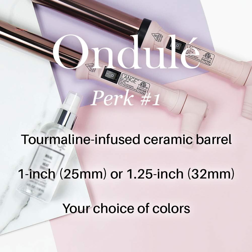 Ondulé Ceramic Curling Wand | Professional Hot Tools Curling Iron 1 Inch | Salon Hair Styling Wands for Beach Waves | Best Hair Curler Wand for Frizz-Free, Lasting Curls