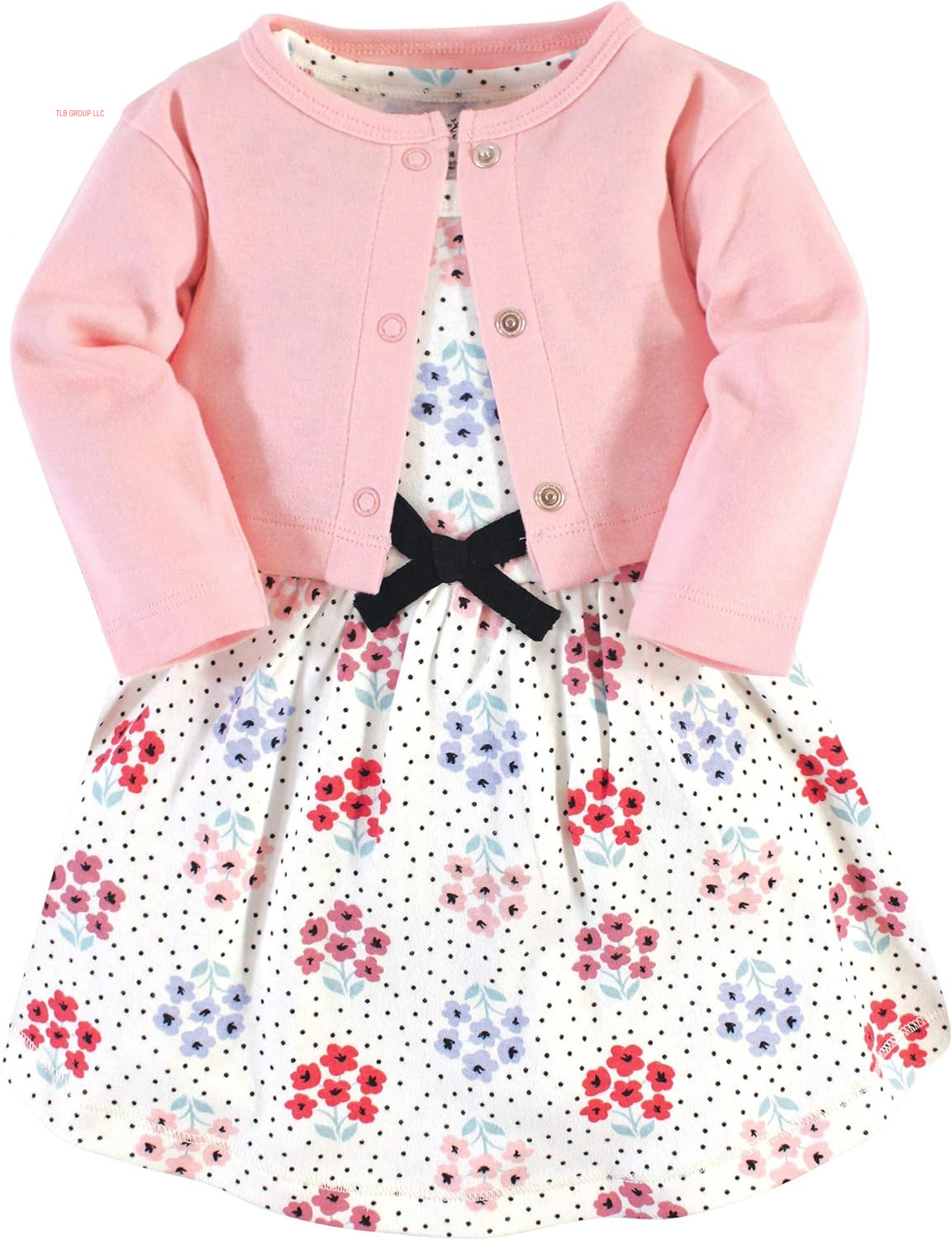 Baby Girl Organic Cotton Dress and Cardigan