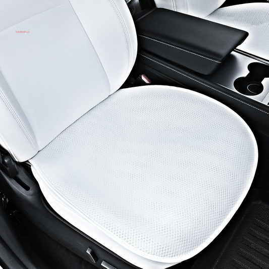 2025 Front Bottom Seat Covers for Tesla Model 3/Y [Breathable Mesh & Anti-Slip & Washable] 2PCS Seat Protectors for Tesla Model Y Model 3 Accessories 2025 2024-2017 White