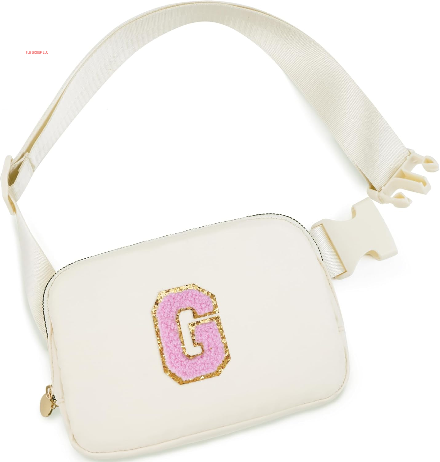 Personalized Belt Bag for Women Girls - Fashion Mini Waist Packs with Adjustable Strap - Trendy Travel Fanny Pack Crossbody Bags with Initial Letter - Teen Gifts | Cream,J