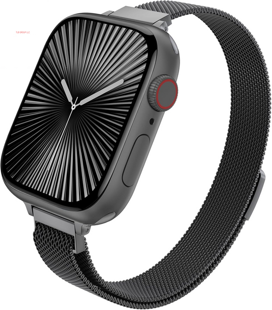Slim Milanese Loop Compatible with Apple Watch Band for Women 40Mm 41Mm 38Mm 42Mm 44Mm 45Mm 49Mm 46Mm, Stainless Steel Magnetic Mesh Strap Work on Iwatch Bands Series 10 9 8 7 6 5 4 3 2 1 Ultra SE