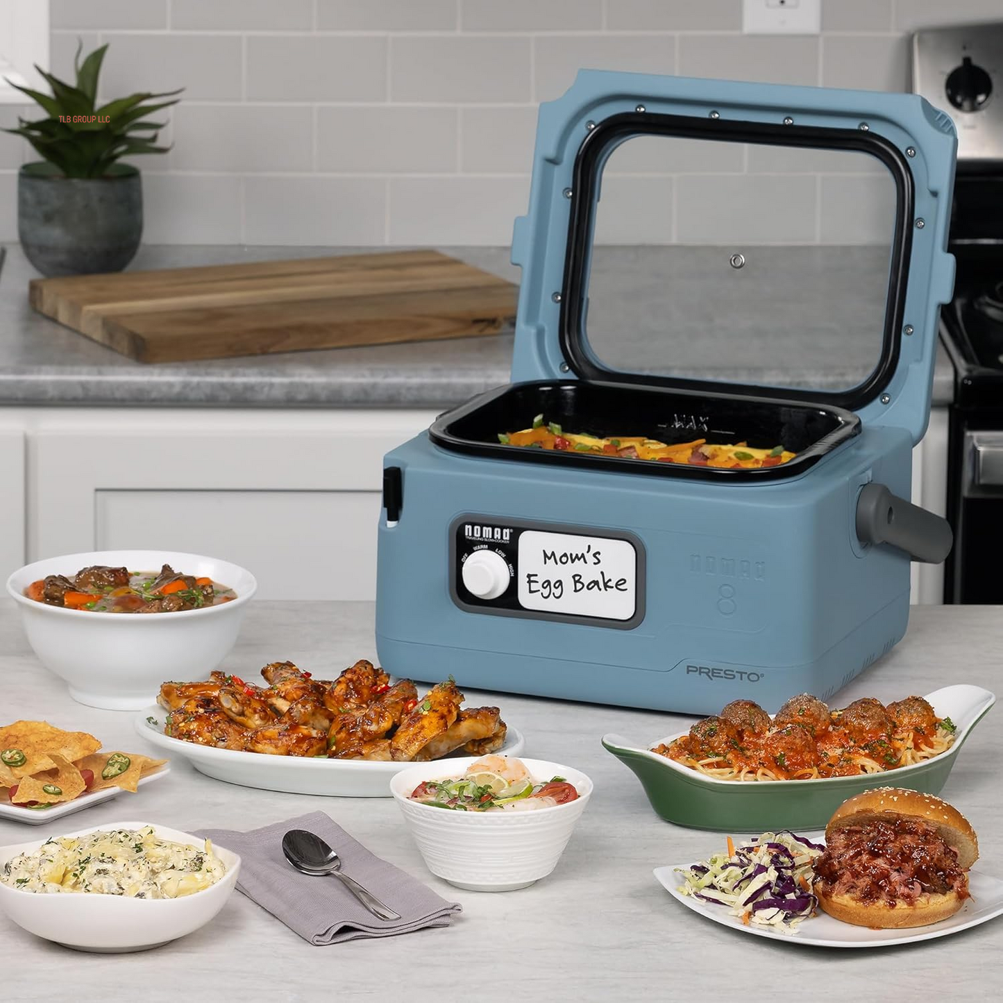 06017 8-Quart Nomad Traveling Slow Cooker, Blue TRUCK DRIVER