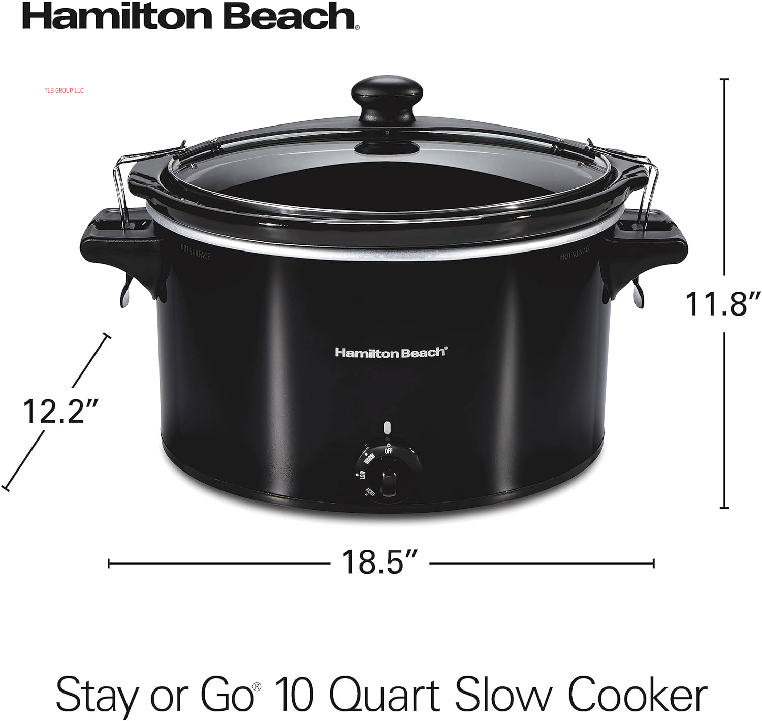 Slow Cooker, Extra Large 10 Quart, Stay or Go Portable with Lid Lock, Dishwasher Safe Crock, Black (33195) TRUCK DRIVER