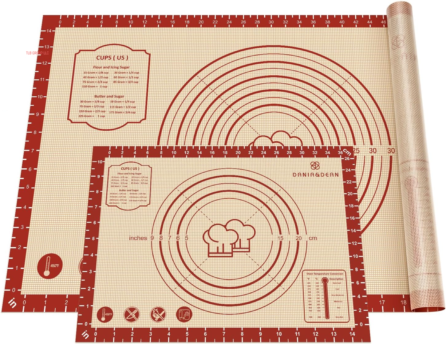 26X16 Inch Extra Thick Silicone Baking Mat with Measurements, Non-Slip and Reusable - for Cookies, Bread, Pastry