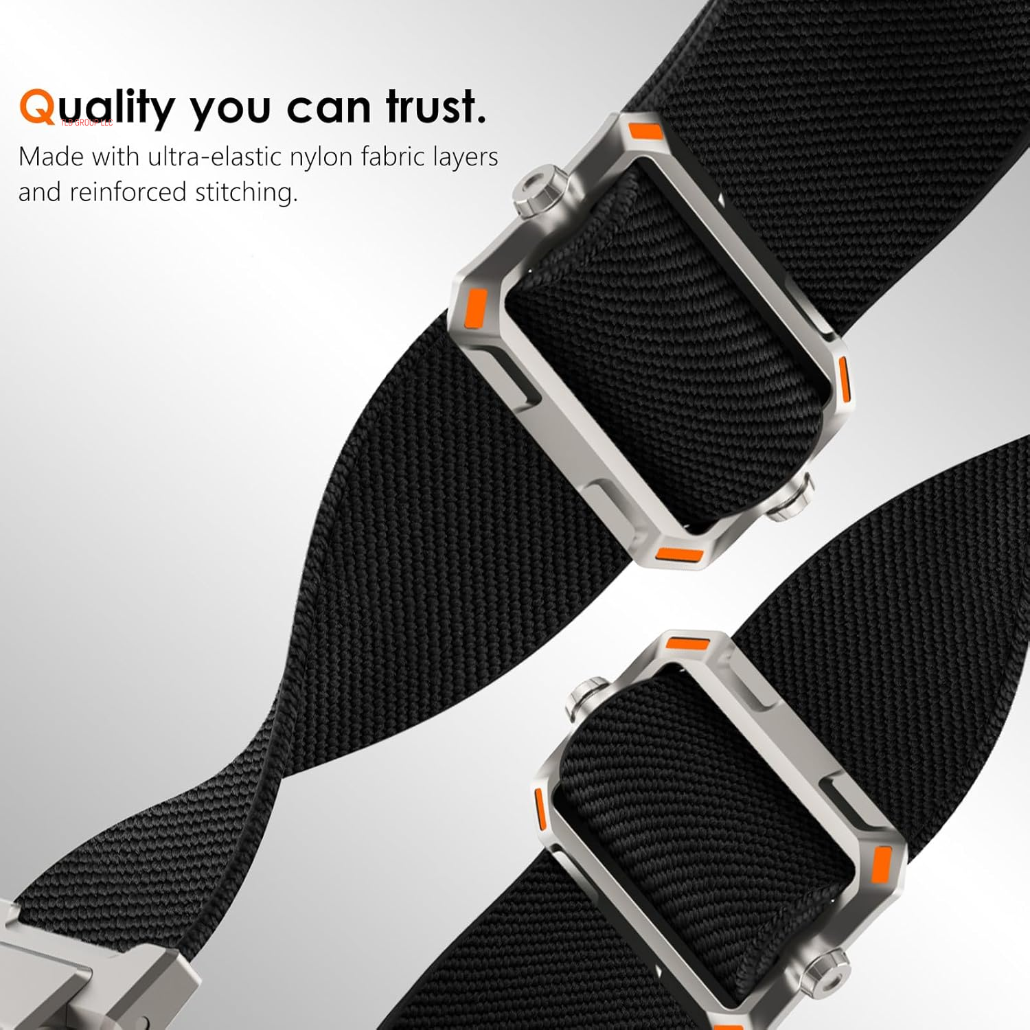 Stretchy Bands for Apple Watch Ultra 2 Band 49Mm 46Mm 45Mm 44Mm 42Mm Men, Rugged Solo Loop Nylon Sport Elastic Braided Straps for Iwatch Ultra Series 10 9 8 7 6 5 4 3 SE with Metal Connector