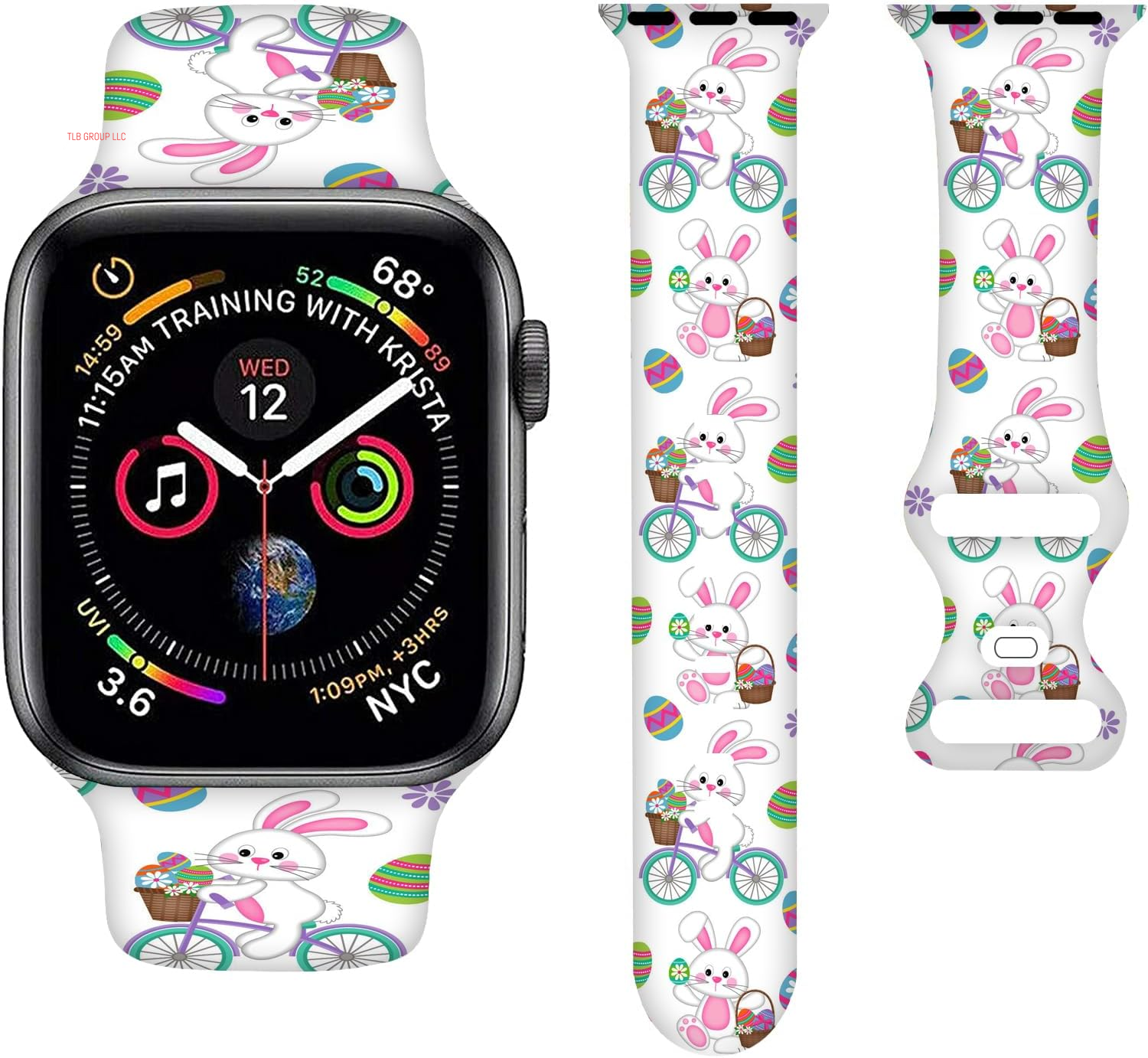 Cartoon Holiday Bands Compatible with Apple Watch Band 38MM 40MM 41MM 42MM 44MM 45MM 49MM, Silicone Strap Compatible with Iwatch Bands Ultra Series SE 9 8 7 6 5 4 3 2 1 for Women Men