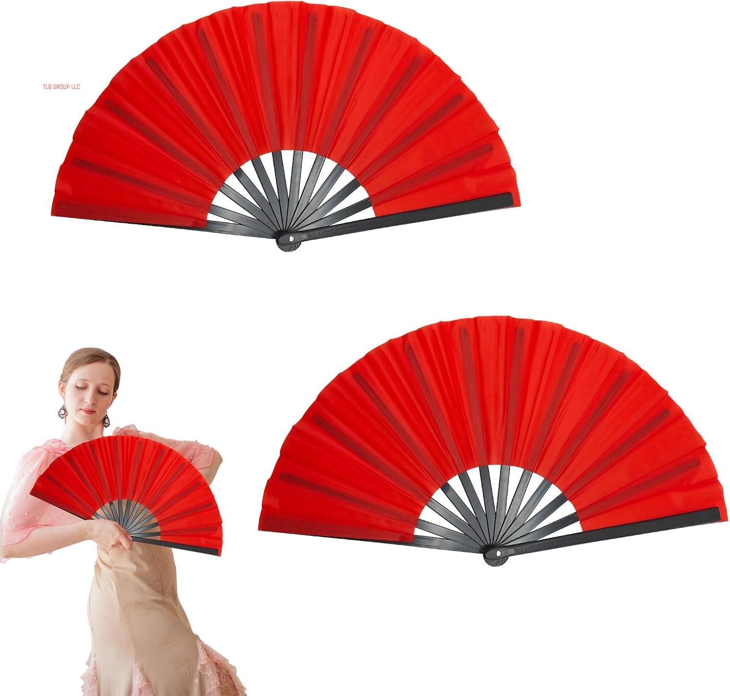 Boots on the Ground Fan, Large Folding Hand Fan Line Dance Popping Fan, Clack Fans for Line Dancing, Hand Fans for Women Foldable for Concerts, Church, Party, Performance, Gift