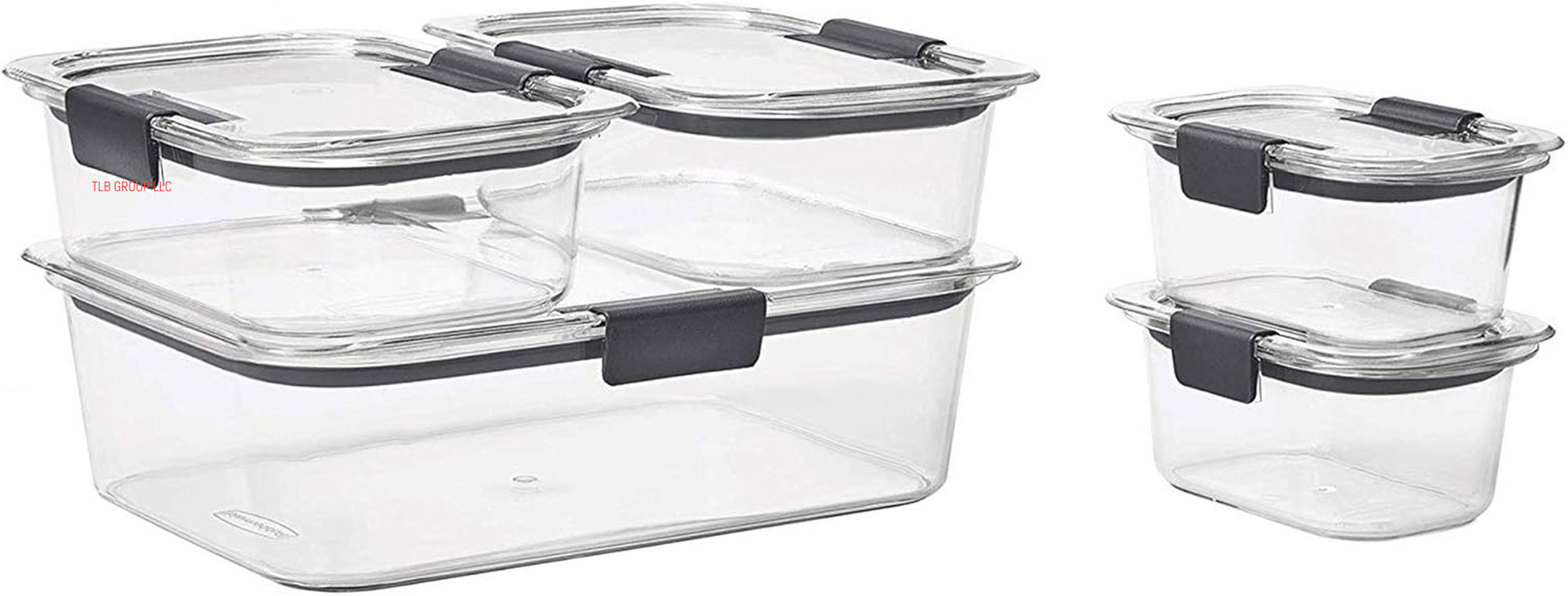 Brilliance Food Storage Containers, BPA Free, Airtight Lids, Ideal for Lunch, Meal Prep & Leftovers, Set of 5 (3.2 Cup)