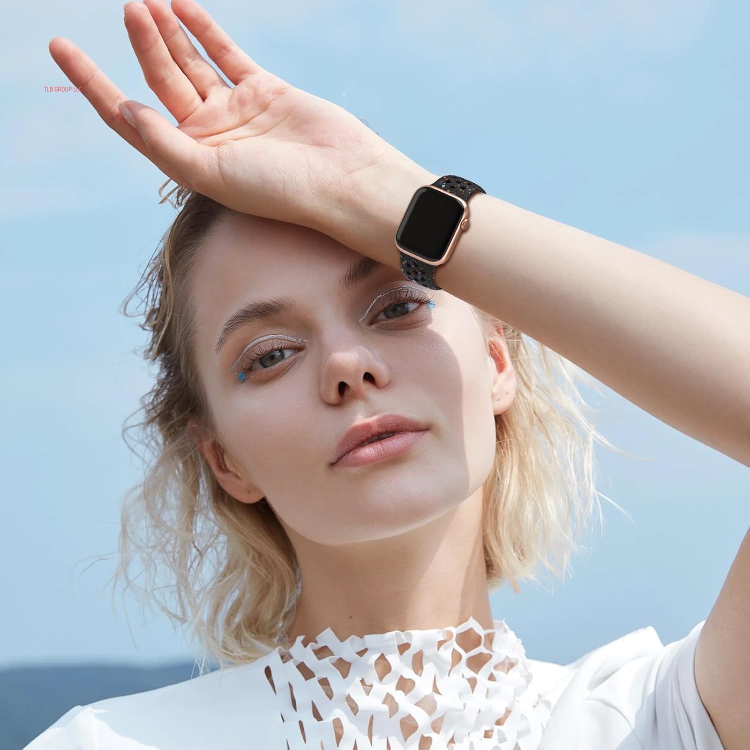 Breathable Sport Silicone Band Compatible with Apple Watch Bands 40Mm 38Mm 44Mm 41Mm 45Mm 42Mm 49Mm Women Men, Soft Wristband Recycled Plastic Strap for Iwatch Bands Series 9 SE 8 7 6 5 4 3 2 1 Ultra