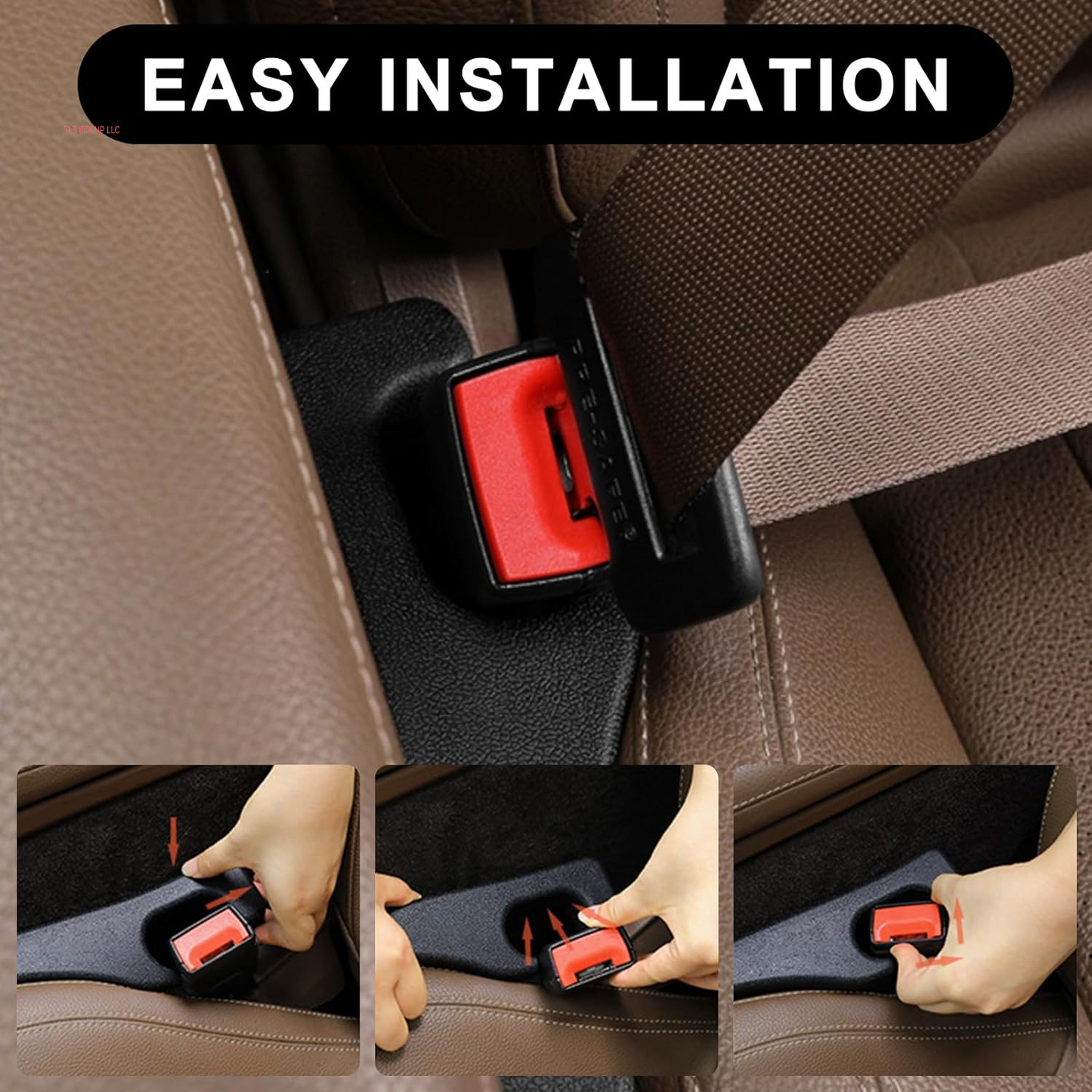 2 Pack Car Seat Gap Filler, Fit PU Leather, No More Lost Items, Prevents Drops & Clutter–Universal Fit Seat Gap Plug for Cars, Suvs & Trucks – Sleek Design, Easy Install (Black)