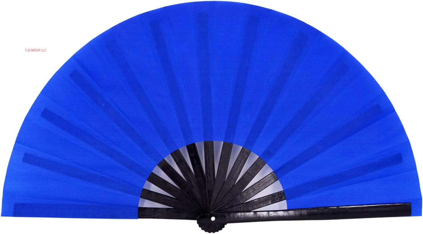 Large Folding Hand Rave Fan Popping Fans for Line Dancing, Big Clacking Fans Clap Fan for Boots on the Ground Dance,Party,Decoration,Festival (White and Black)