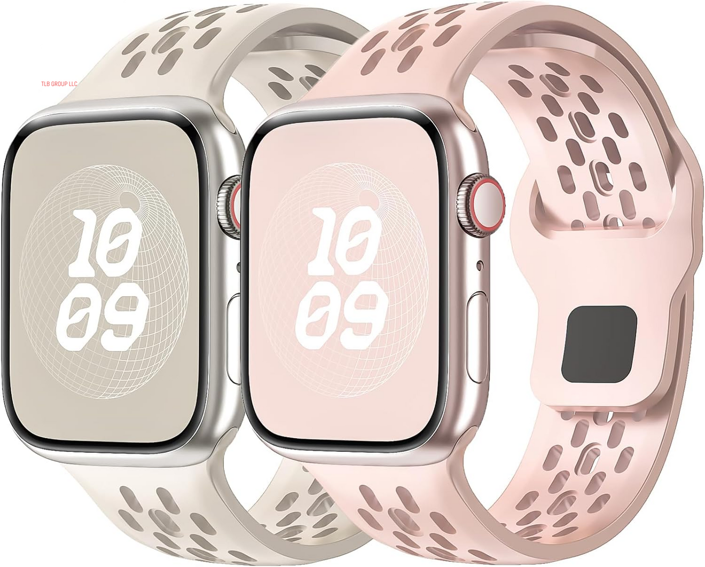 Sport Band for Apple Watch Band 44Mm 45Mm 46Mm Ultra 49Mm 40Mm 41Mm 38Mm 42Mm for Men Women,Silicone Breathable Replacement Strap for Apple Watch Ultra 2,Nike+,Series 10 9 8 7 6 5 4 3 Se,Iwatch Bands