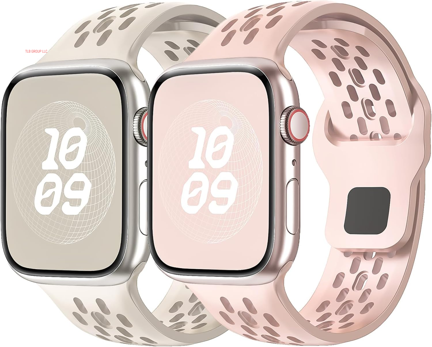Sport Band for Apple Watch Band 44Mm 45Mm 46Mm Ultra 49Mm 40Mm 41Mm 38Mm 42Mm for Men Women,Silicone Breathable Replacement Strap for Apple Watch Ultra 2,Nike+,Series 10 9 8 7 6 5 4 3 Se,Iwatch Bands