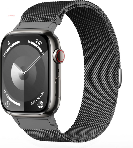 Original Metal Milanese Loop Compatible with Apple Watch Band 38Mm 40Mm 41Mm 42Mm 44Mm 45Mm 49Mm for Women Men, Magnetic Stainless Steel for Iwatch Se Ultra Series 10 9 8 7 6 5 4 3 2 1
