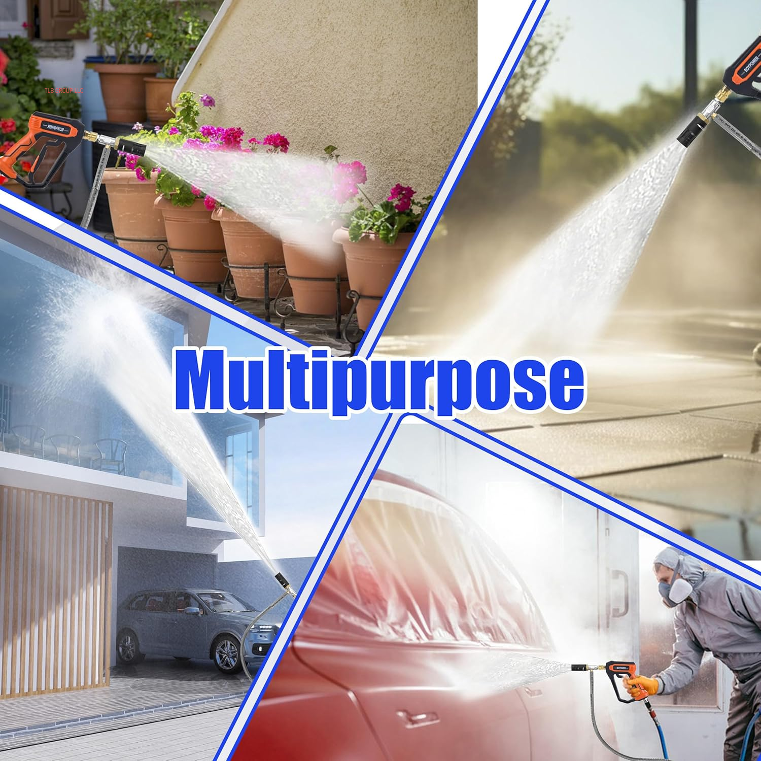 Adjustable Long Range Nozzle for Pressure Washer 5-6.5 GPM, Downstream Injection Spray Nozzle Kit, High Power Washing External Chemical Injector with 1/4” Quick Connect, 2500 to 4000 PSI