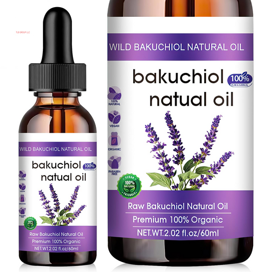 Bakuchiol Oil Organic, Natural Bakuchiol Serum for Face, Vegan Retinol Alternative with Squalane, Sensitive Skin Safe Soothes Irritated Skin, Reduces Fine Lines, Wrinkles(2Pcs- 2 Fl.Oz)