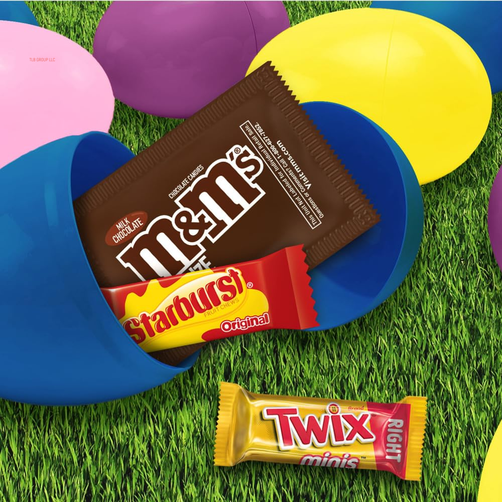 M&M'S, TWIX & STARBURST Candy-Filled Easter Eggs Bag, 11.04 Oz, 30 Count