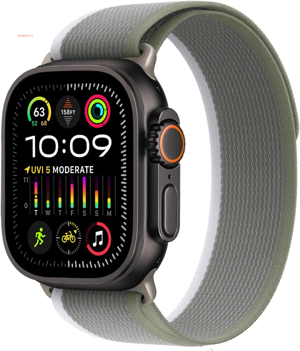 Trail Loop Nylon Band - Compatible with Apple Watch Ultra 2 Band/Ultra Band 49Mm 45Mm 44Mm Men Women, Braided Elastic Weave Sport Strap for Iwatch Ultra 2, Iwatch Ultra Series 10 46Mm SE/9/8/7/6/5/4