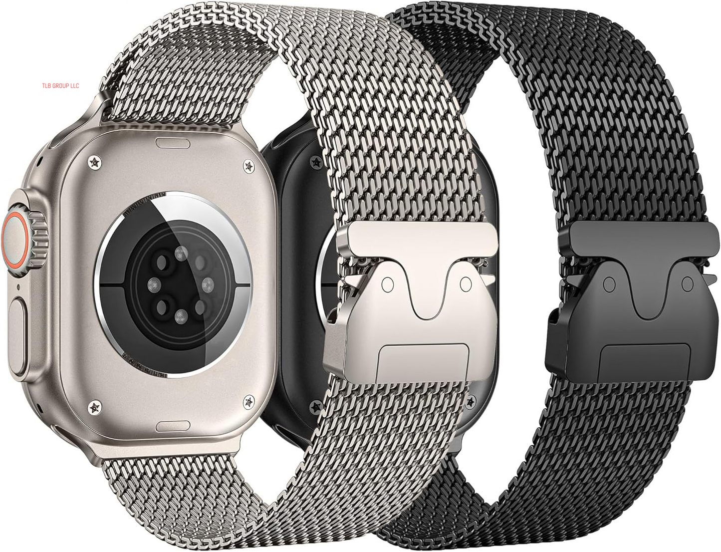 Milanese Mesh Loop Compatible with Apple Watch Bands 49Mm 46Mm 45Mm 44Mm 42Mm for Men Women, Stainless Steel Mesh Loop with Parachute-Style Buckle for Iwatch Ultra 2 Series 10 9 8 7 6 SE 5 4 3