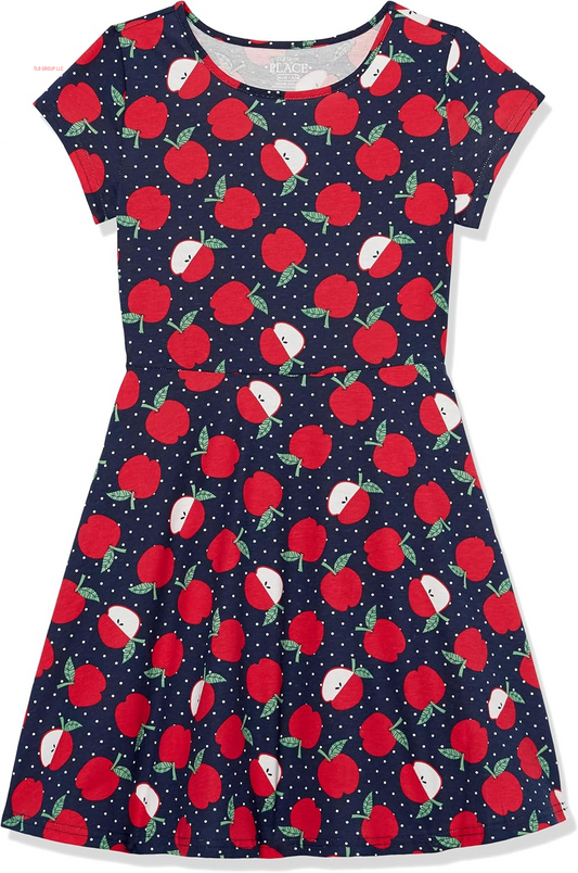 Girls' Short Sleeve Fashion Skater Dress