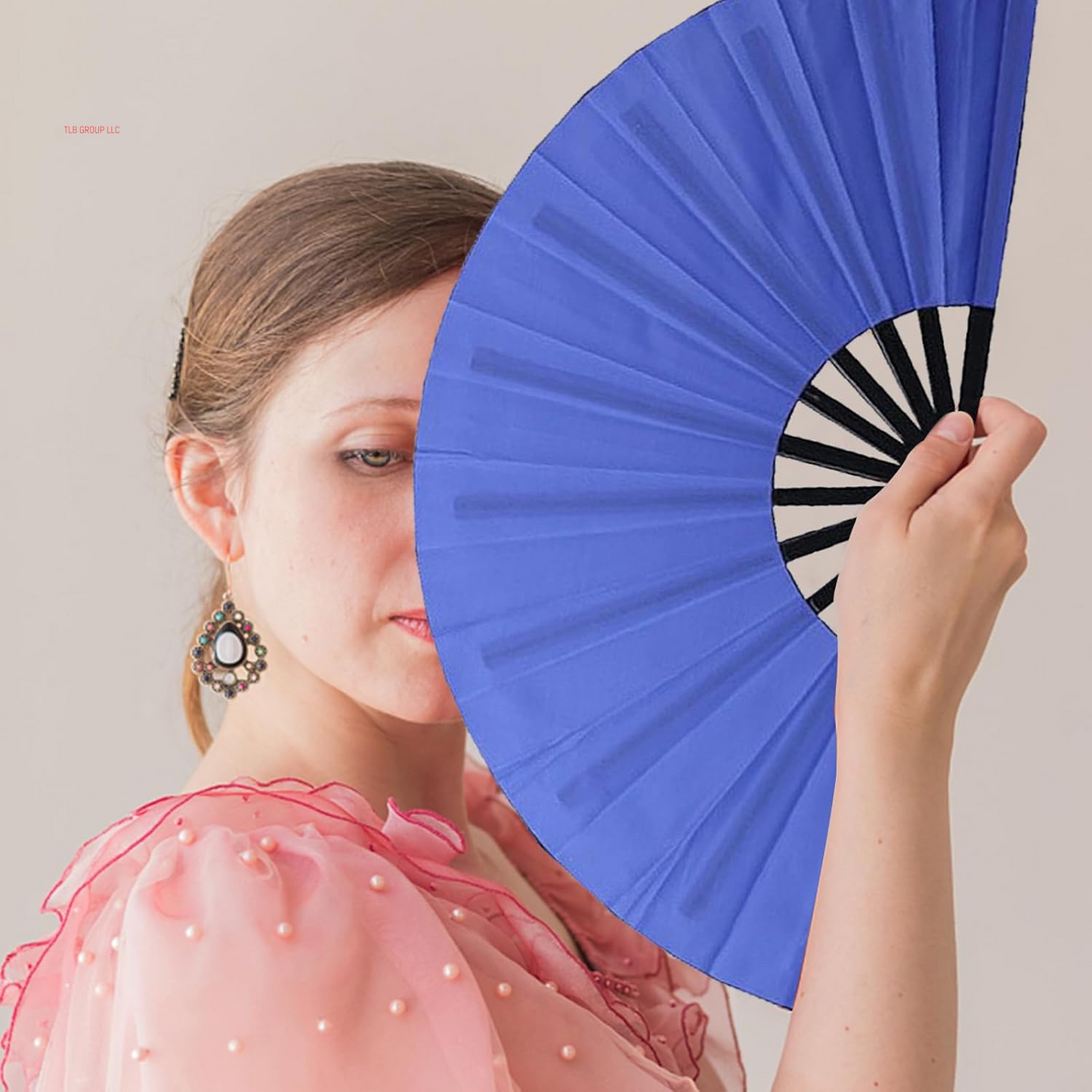 2 Pack 2025 New Large Folding Hand Fan Line Dance Popping Fan,Clap Fans for Line Dancing Foldable Boots on the Ground Clack Fan for Concert Party Festival Halloween or Home Decor