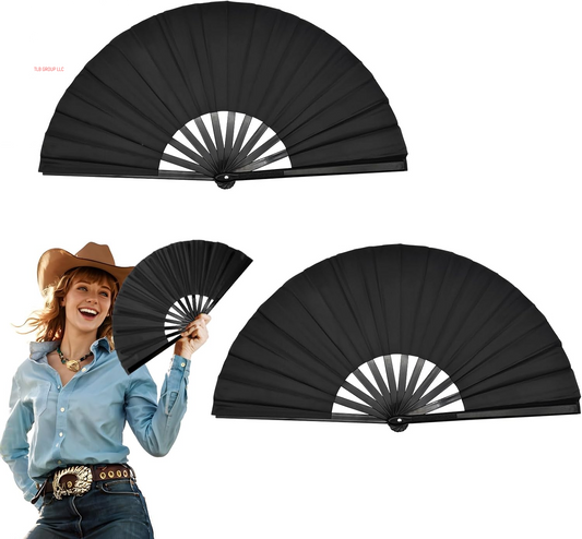 Boots on the Ground Fan, Large Folding Hand Fan Line Dance Popping Fan, Clack Fans for Line Dancing, Hand Fans for Women Foldable for Concerts, Church, Party, Performance, Gift