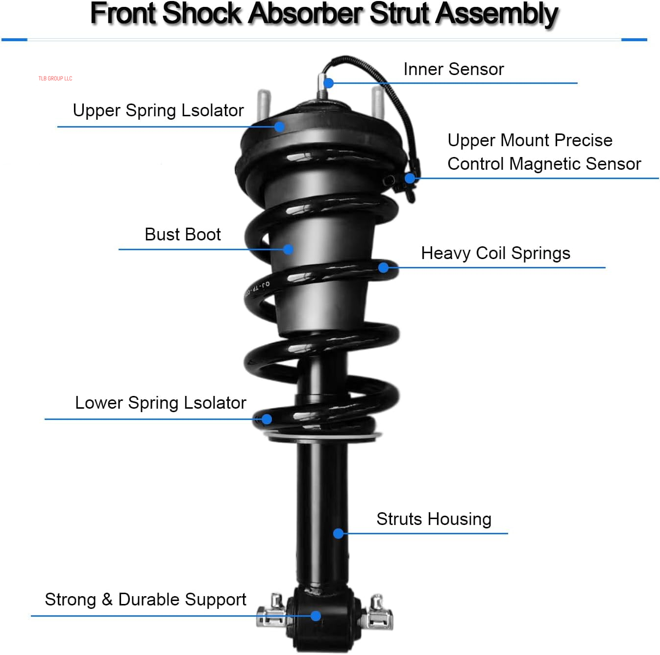 2PCS Front Shock Absorber Struts Assembly Magnetic Ride Control Suspension Automatic for 2015-2020 Cadillac Escalade Chevy Tahoe Suburban Silverado GMC Sierra 1500 Yukon XL 84176631