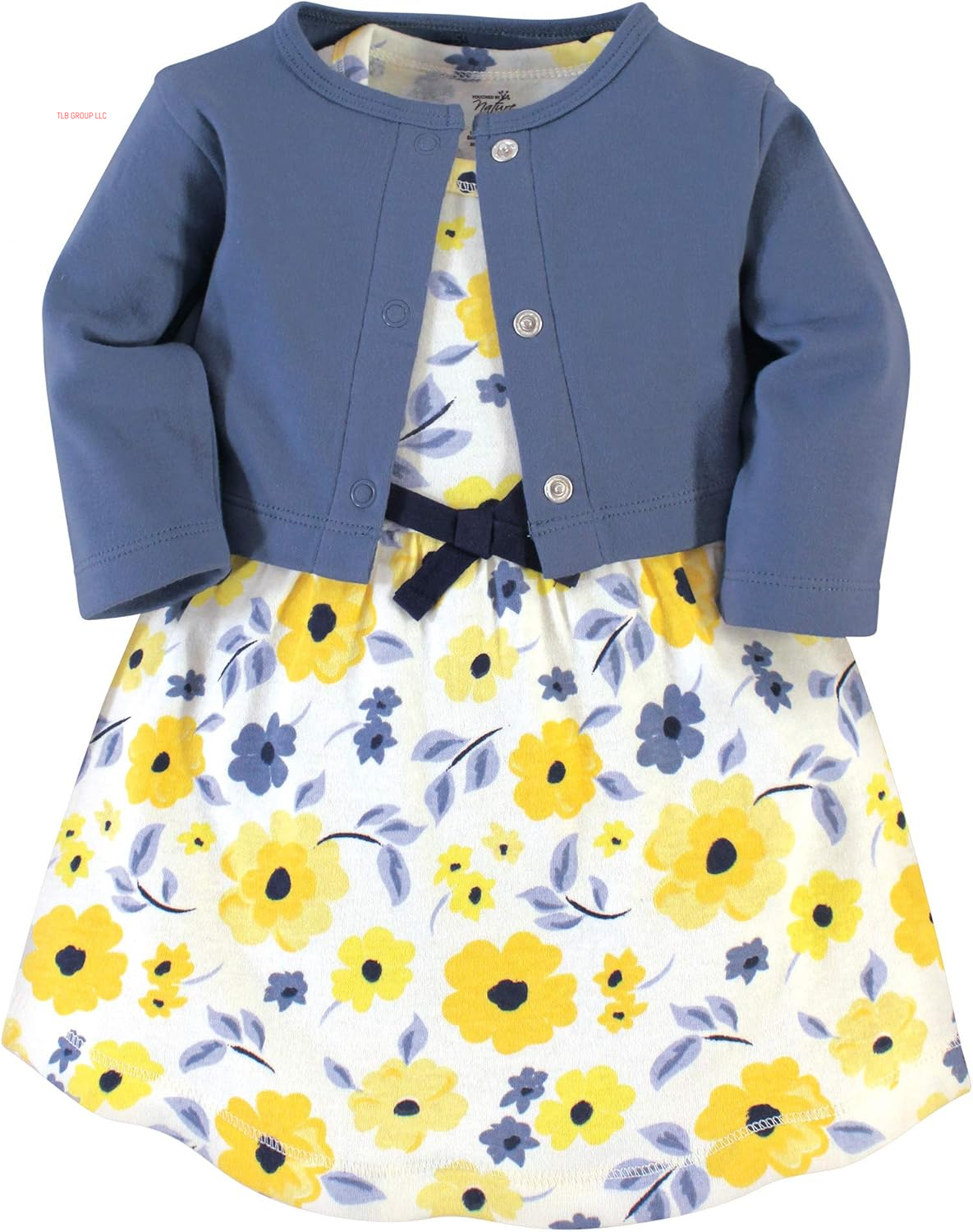 Baby Girl Organic Cotton Dress and Cardigan