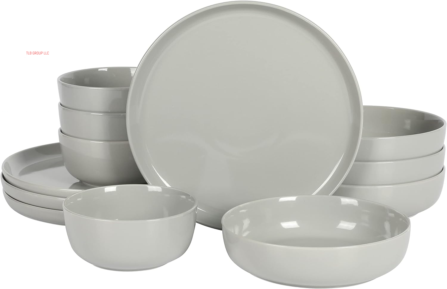 Oslo Porcelain Chip and Scratch Resistant Dinnerware Set, Service for 4 (16Pcs), Plates and Bowls Dishes Sets, White