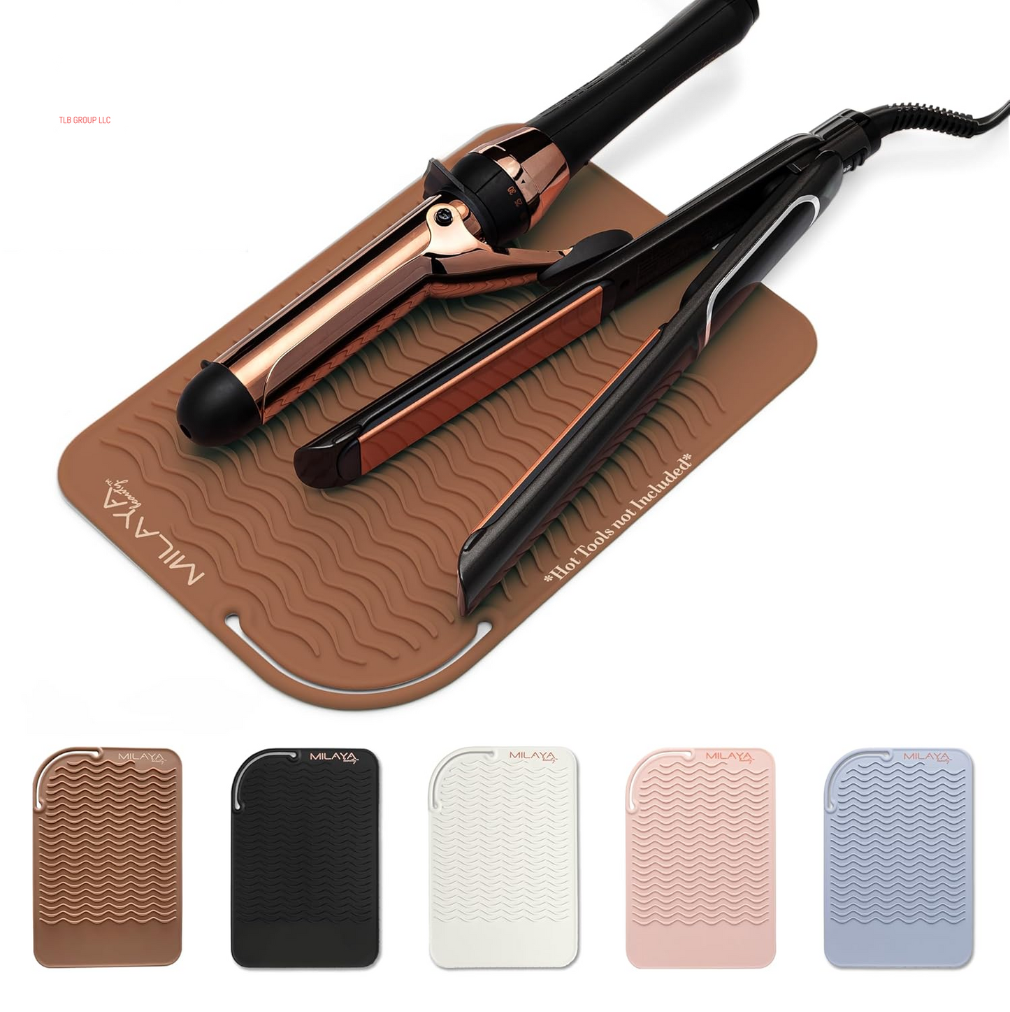Silicone Heat Resistant Mat - Heat Resistant Mat - Iron Mat - Curling Iron Holder - Makeup Mat - Hot Tools Mat - Hot Tools Flat Iron Holder - Vanity Accessories