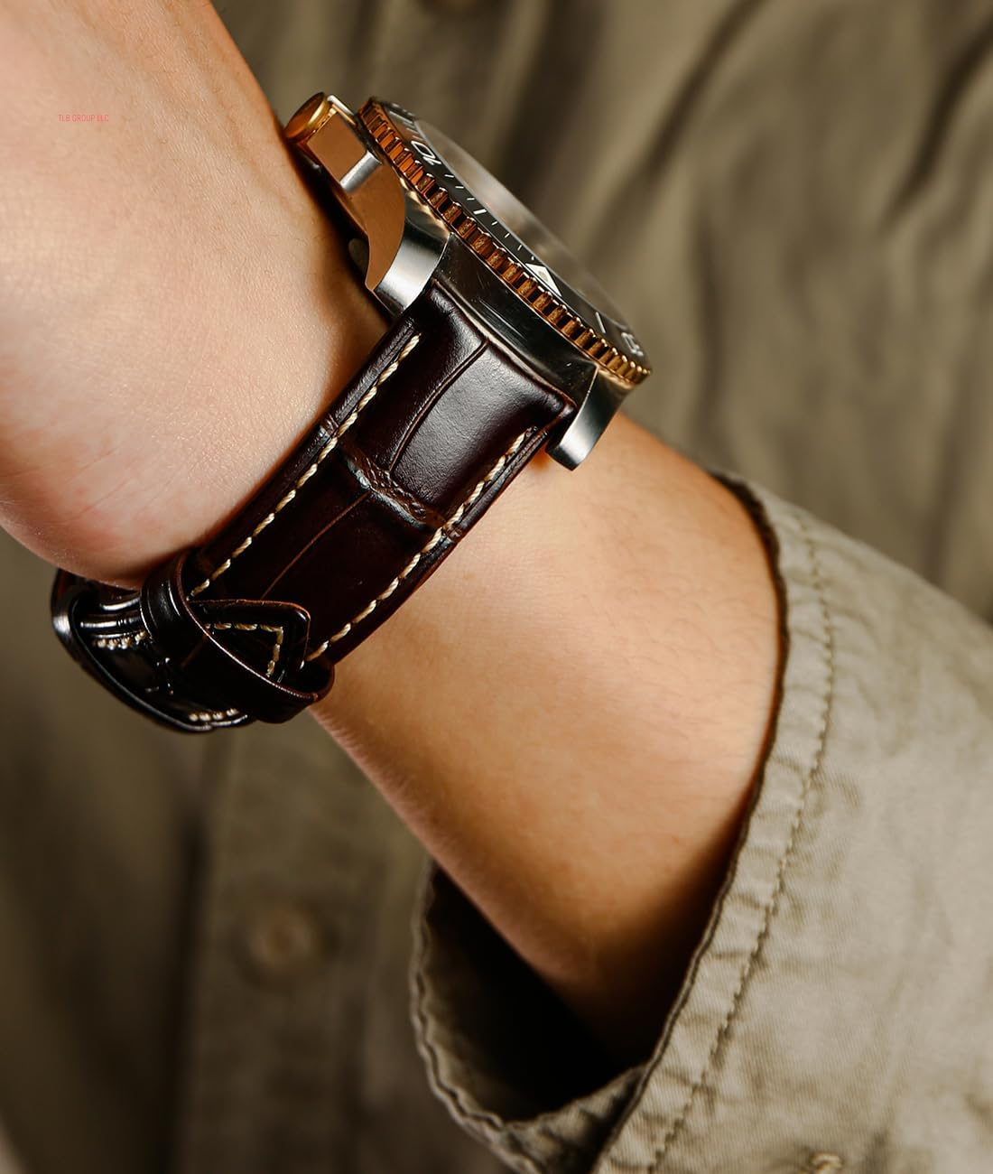 Leather Watch Bands for Men, Quick Release Watch Straps, Luxury Italian Alligator Grain Embossed Band Replacements 19Mm 20Mm 21Mm 22Mm