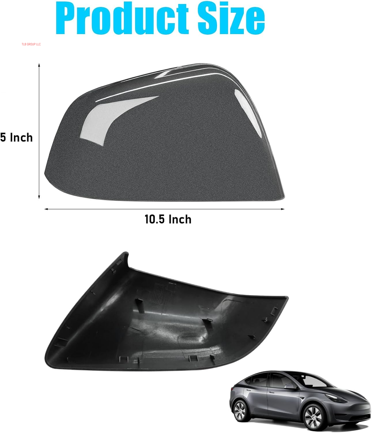 Compatible with Tesla Model Y Mirror Caps Side Mirror Replacement 2020 2021 2022 2023 2024,Left Driver+Right Passenger Side Rear View Mirrors Cover Cap for Tesla Model Y Accessories