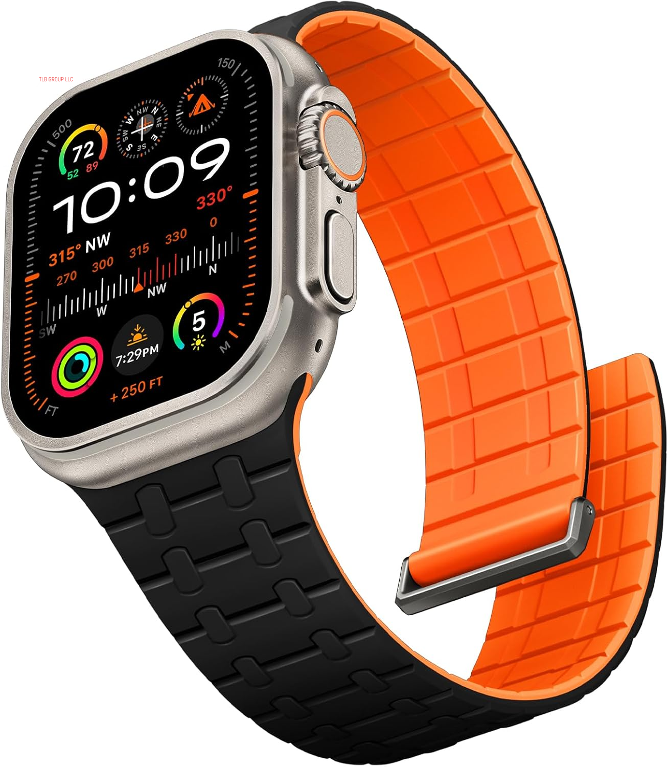 Compatible with Apple Watch Bands for Men 44Mm 45Mm 46Mm 49Mm 42Mm Women, Silicone Magnetic Sport Loop Strap for Iwatch Ultra 2 Series 10 9 8 7 6 5 4 3 SE