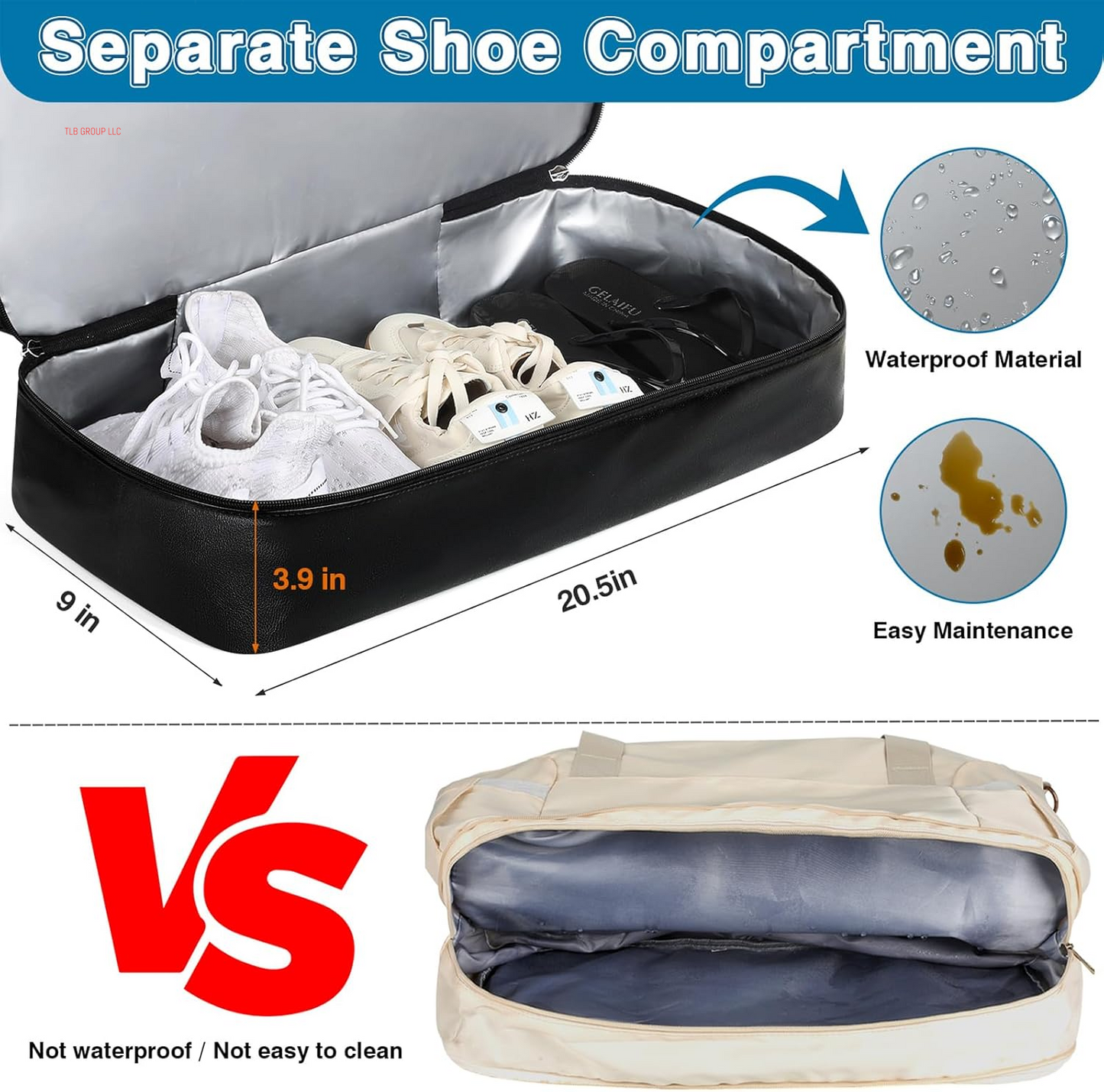 Weekender Bag for Women, Travel Duffel Bag Carry on Overnight Bag with Shoe Compartment Large Nylon Travel Weekend Tote Bag