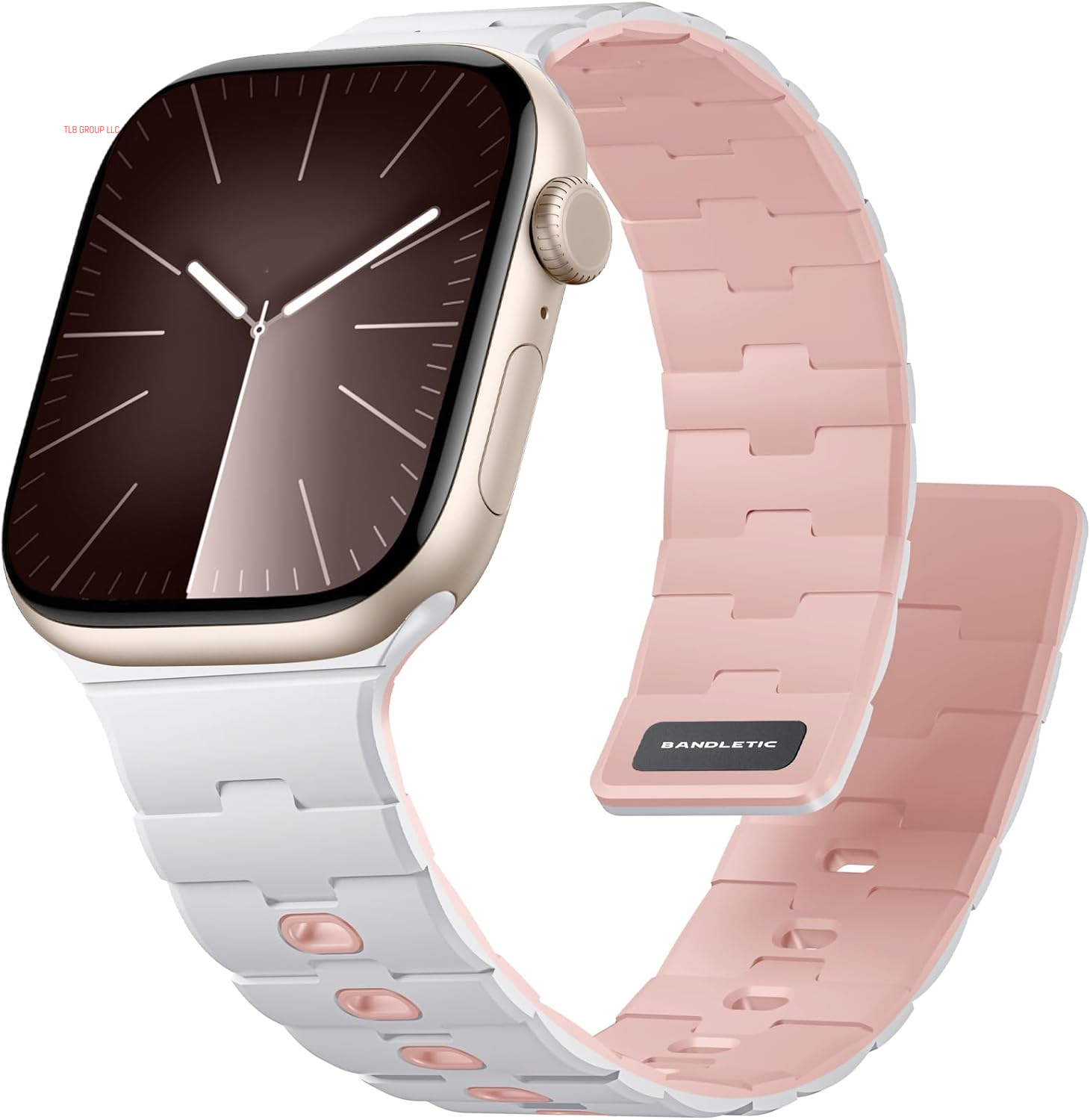 Magnetic Watchband Compatible with Apple Watch Bands for Men 45Mm 44Mm 46Mm 49Mm 42Mm Women, Soft Silicone Sport Strap for Iwatch Band Series 10 Ultra 2 SE 9 8 7 6 5 4, A-Starlight