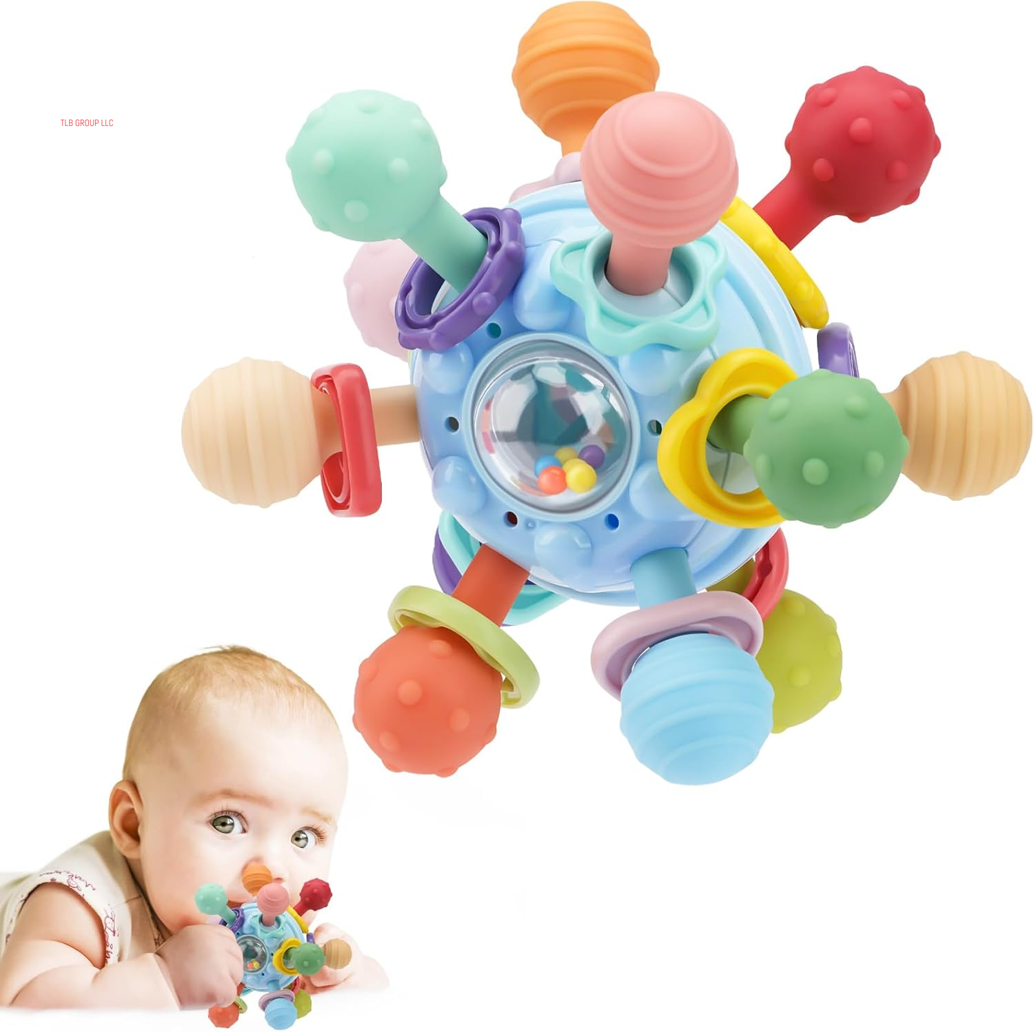 Baby Montessori Sensory Toys for 0-6 6-12 Months, Baby Teether Teething Toys for Babies 0 3 6 9 12 18 Months, Newborn Infant Learning Developmental Toys Gifts for 1 2 Year Old Boys Girls