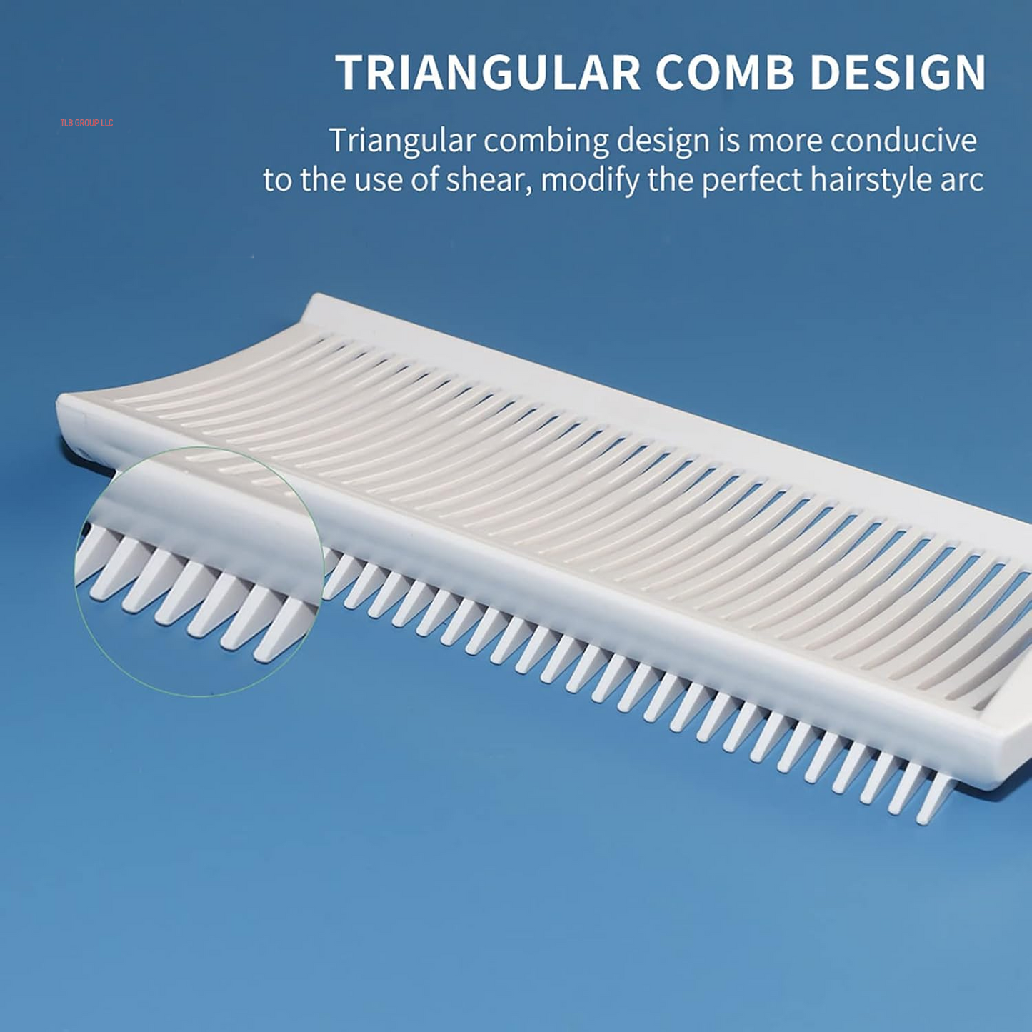 2 Pieces Fade Combs, Professional Barber Cutting Comb Heat Resistant Clipper Comb Blending Flat Top Comb for Men Salon Styling Tools – White