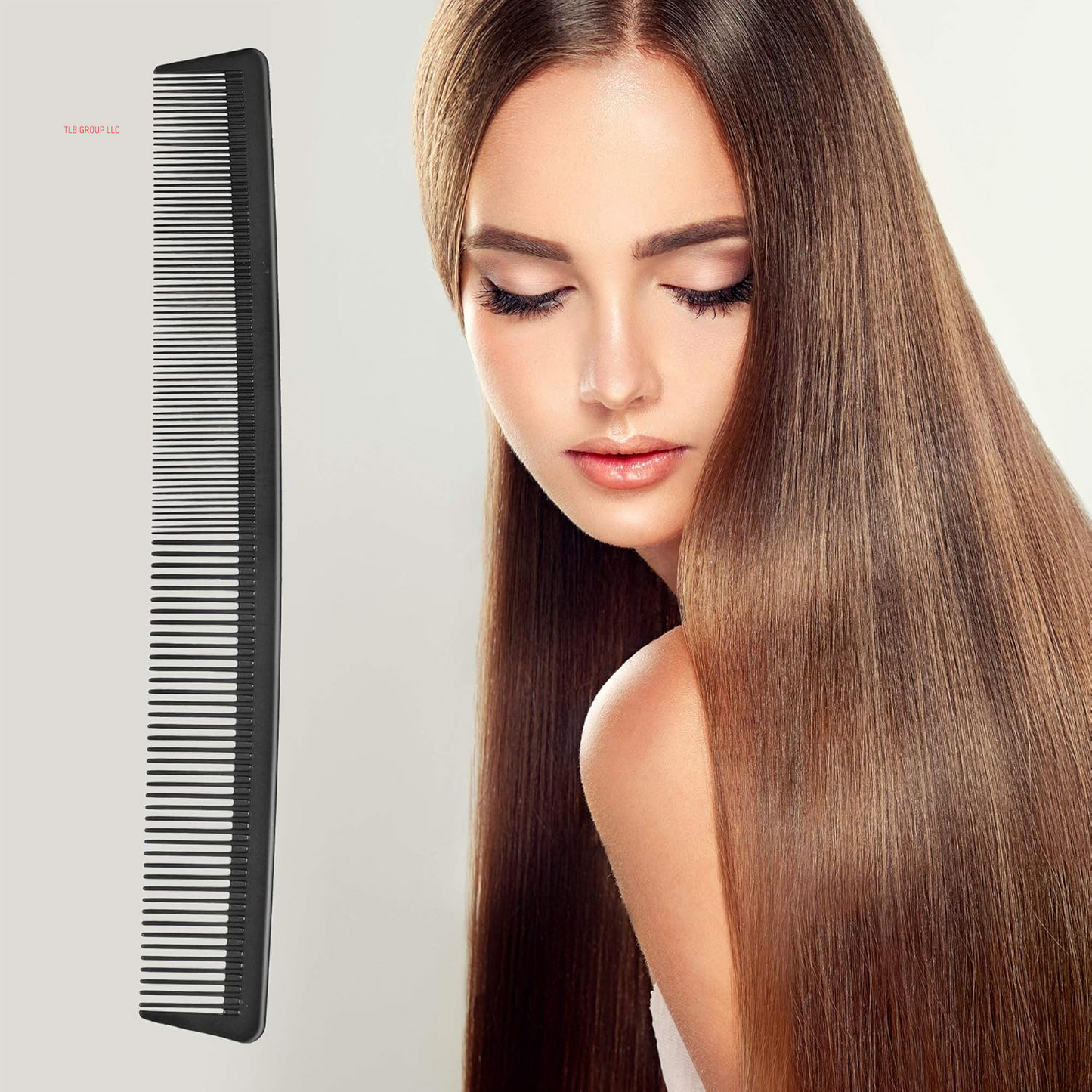3 Pack Fine Tooth Hair Comb, Black Carbon Barber Fiber Cutting Comb, Heat Resistant Hair Tool for Salon Hairdressing Styling (Style G)